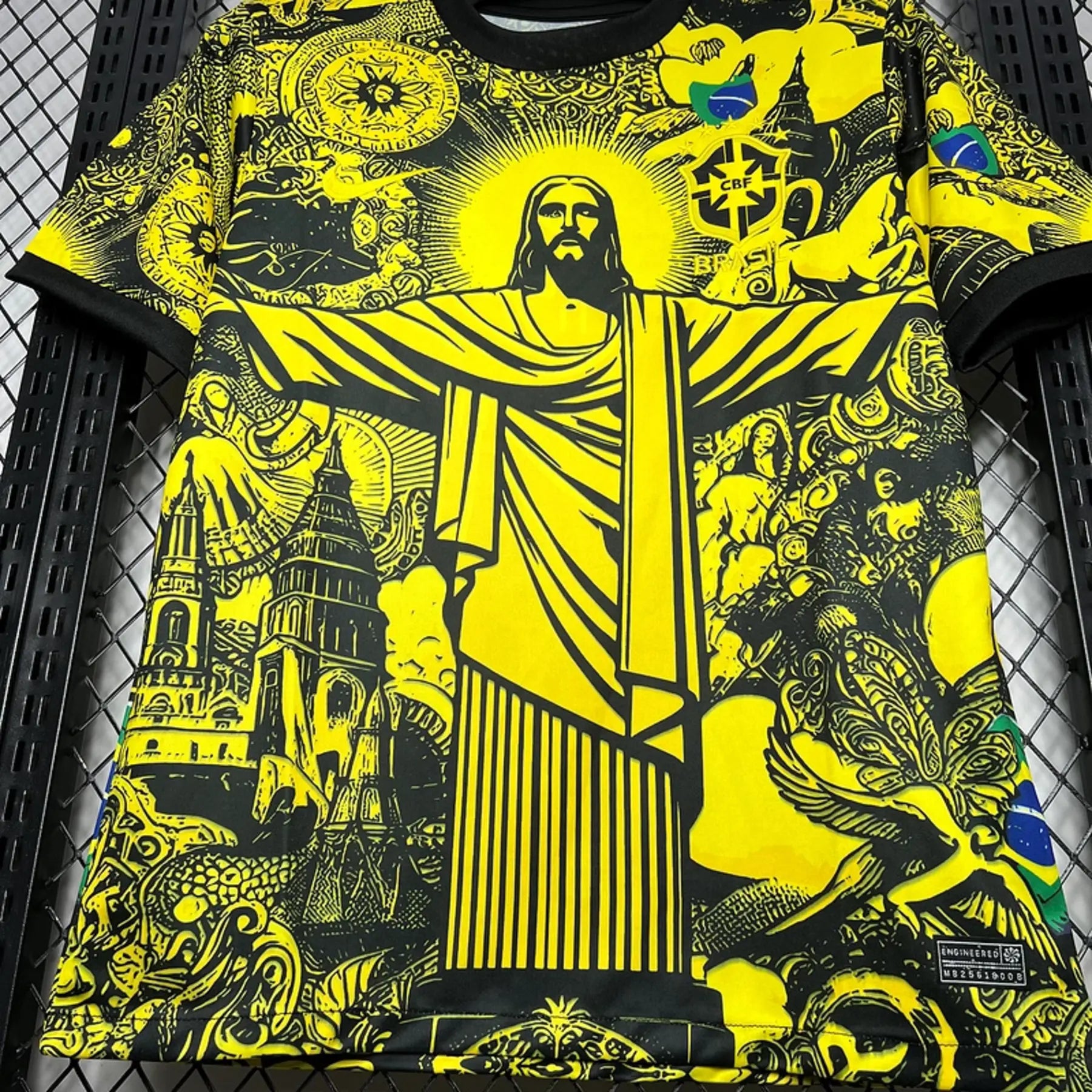 Nike Brazil Yellow Special Jesus Soccer Jersey