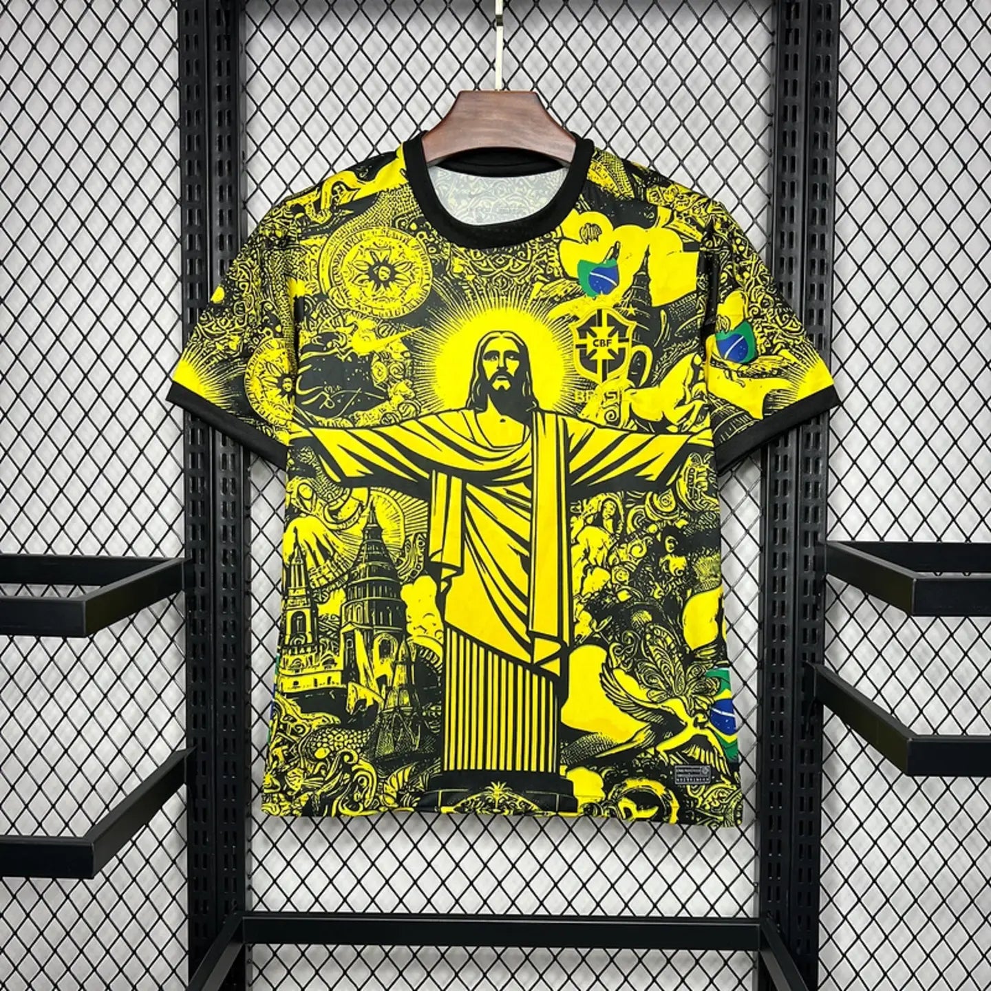 Nike Brazil Yellow Special Jesus Soccer Jersey