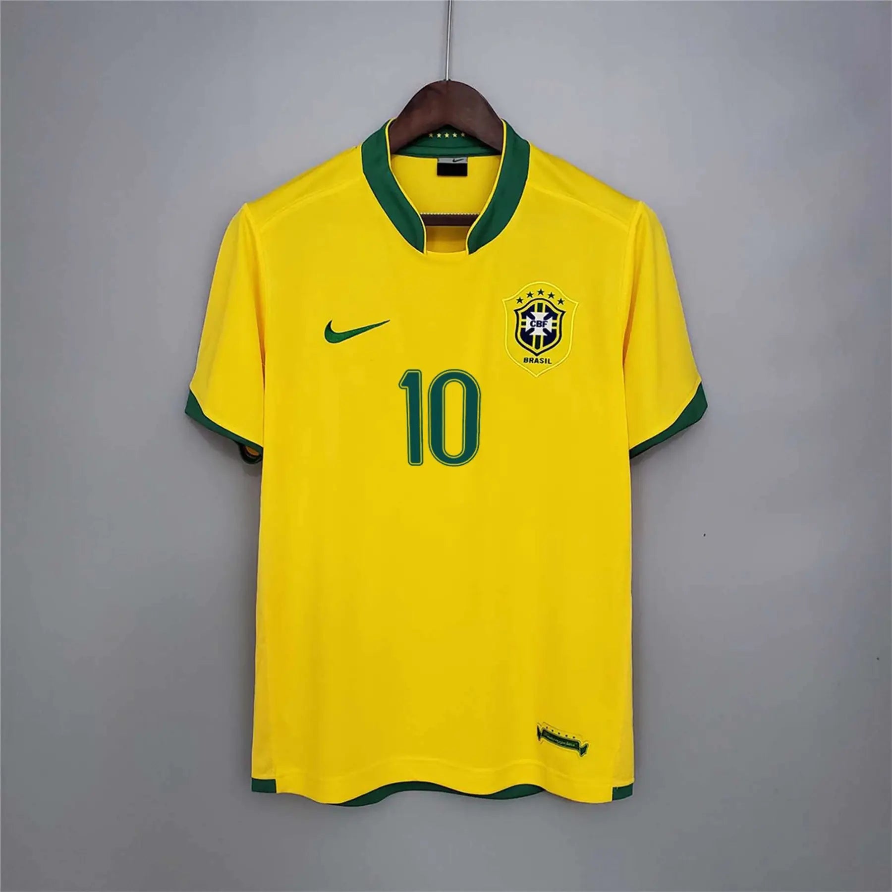 2006 Nike Brazil Home RONALDINHO Soccer Jersey