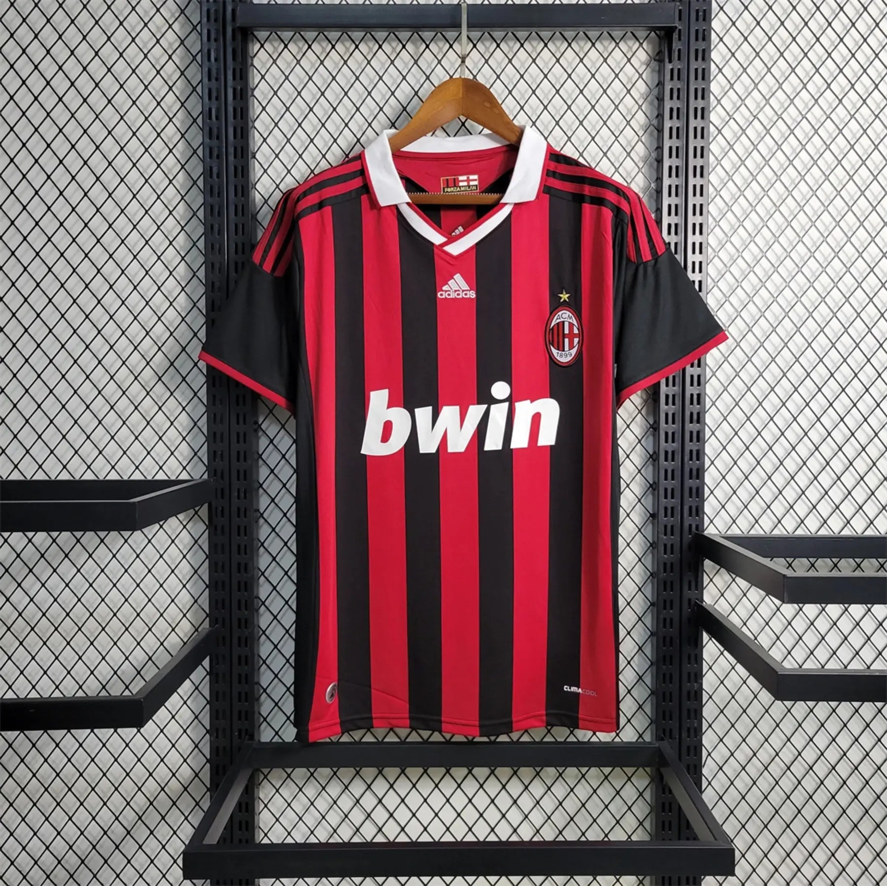 2009 2010 Adidas AC Milan Home Beckham Soccer Jersey