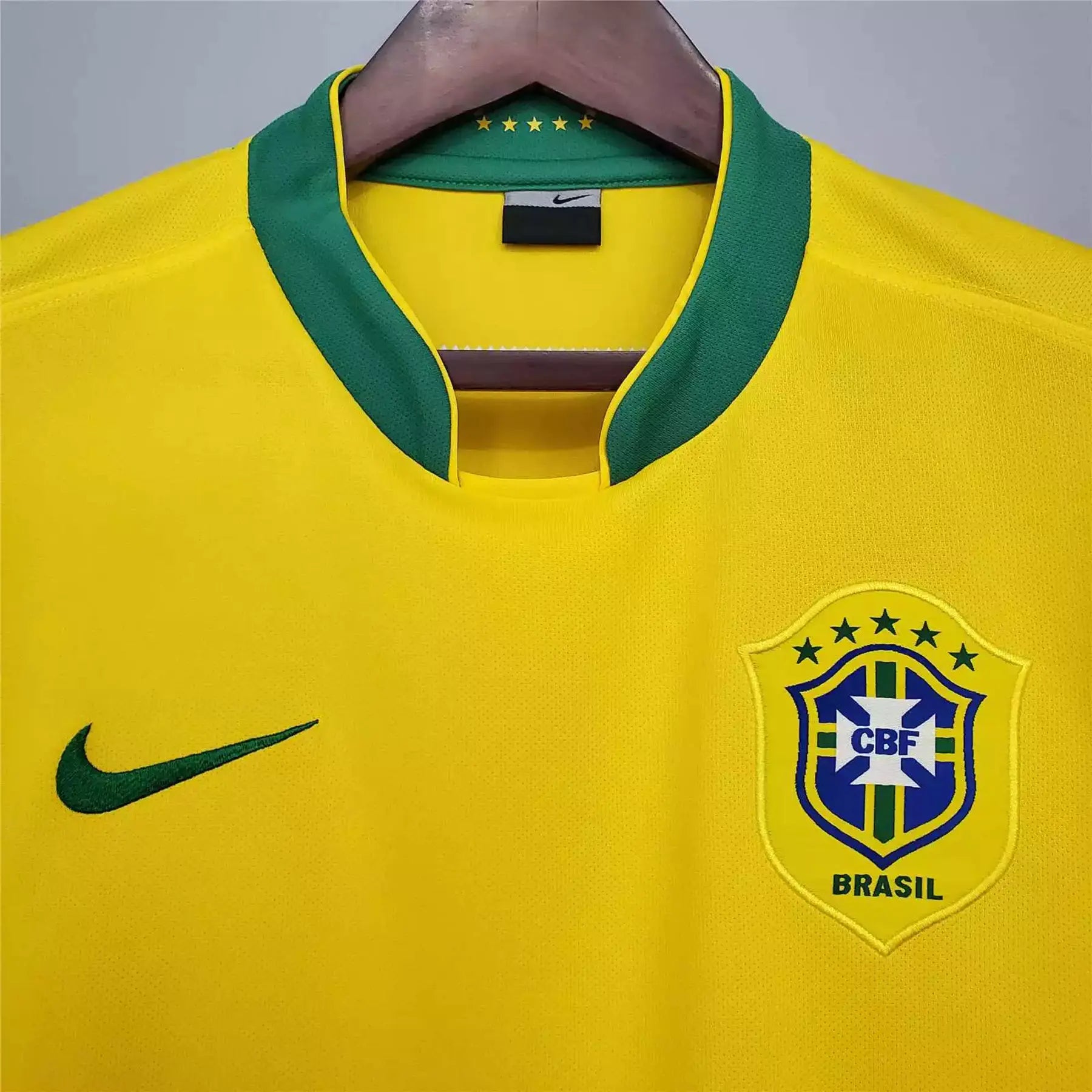 2006 Nike Brazil Home RONALDINHO Soccer Jersey