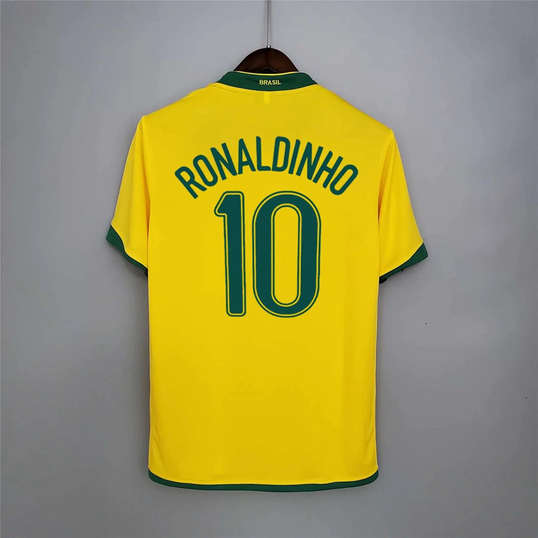 2006 Nike Brazil Home RONALDINHO Soccer Jersey