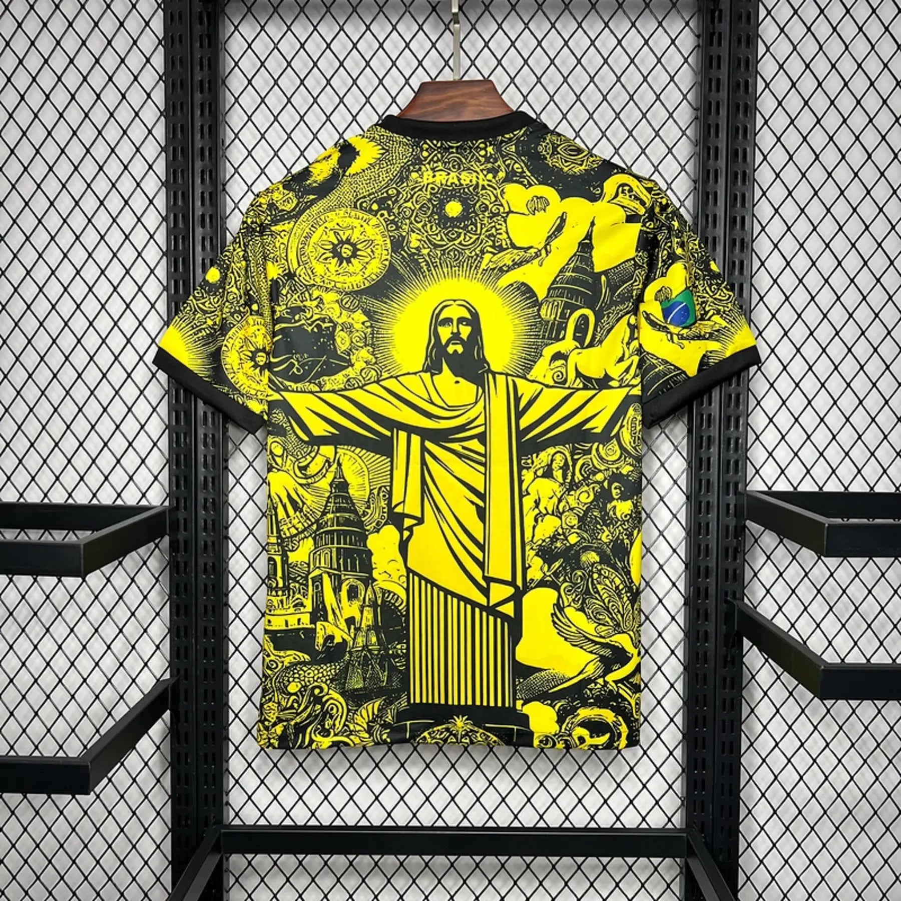 Nike Brazil Yellow Special Jesus Soccer Jersey