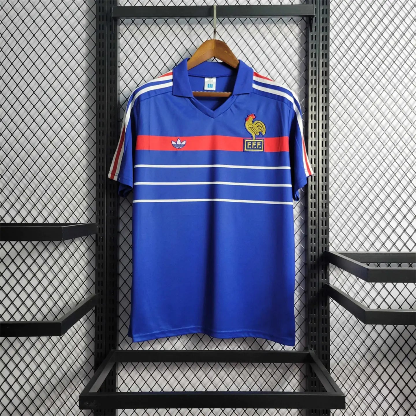 1984 Adidas France Home Soccer Jersey