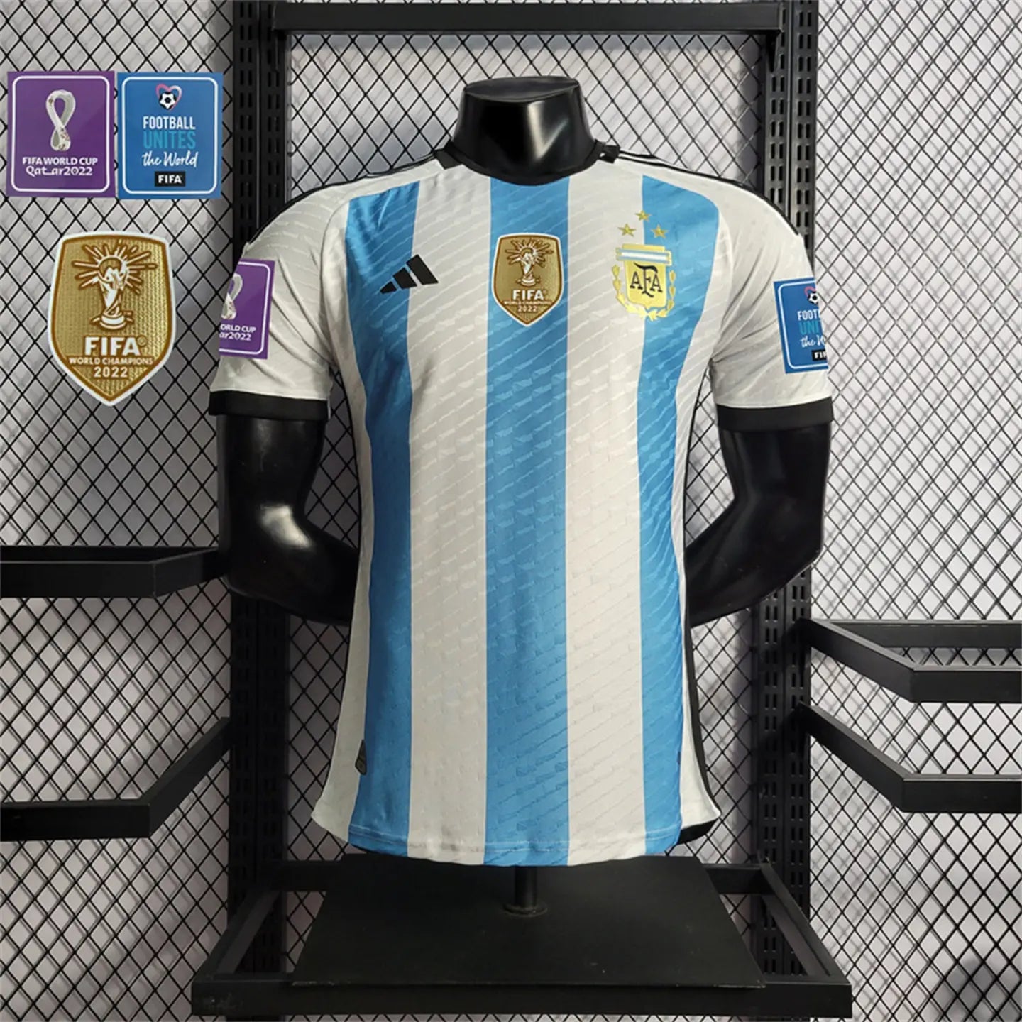 2022 Adidas Argentina Home Messi Player Soccer Jersey