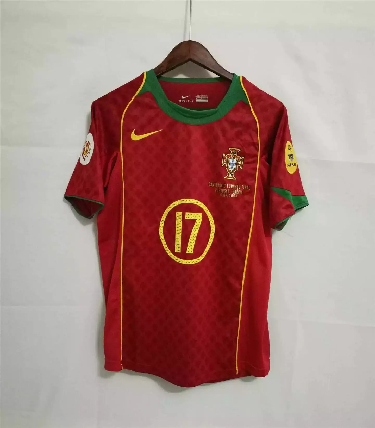 2004 Nike Portugal Home RONALDO Soccer Jersey